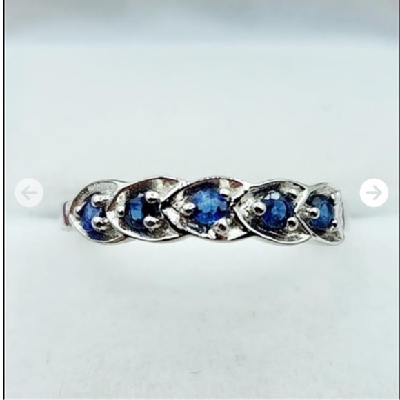 New In Box! Sterling & Sapphire Ring! - Picture 1 of 5